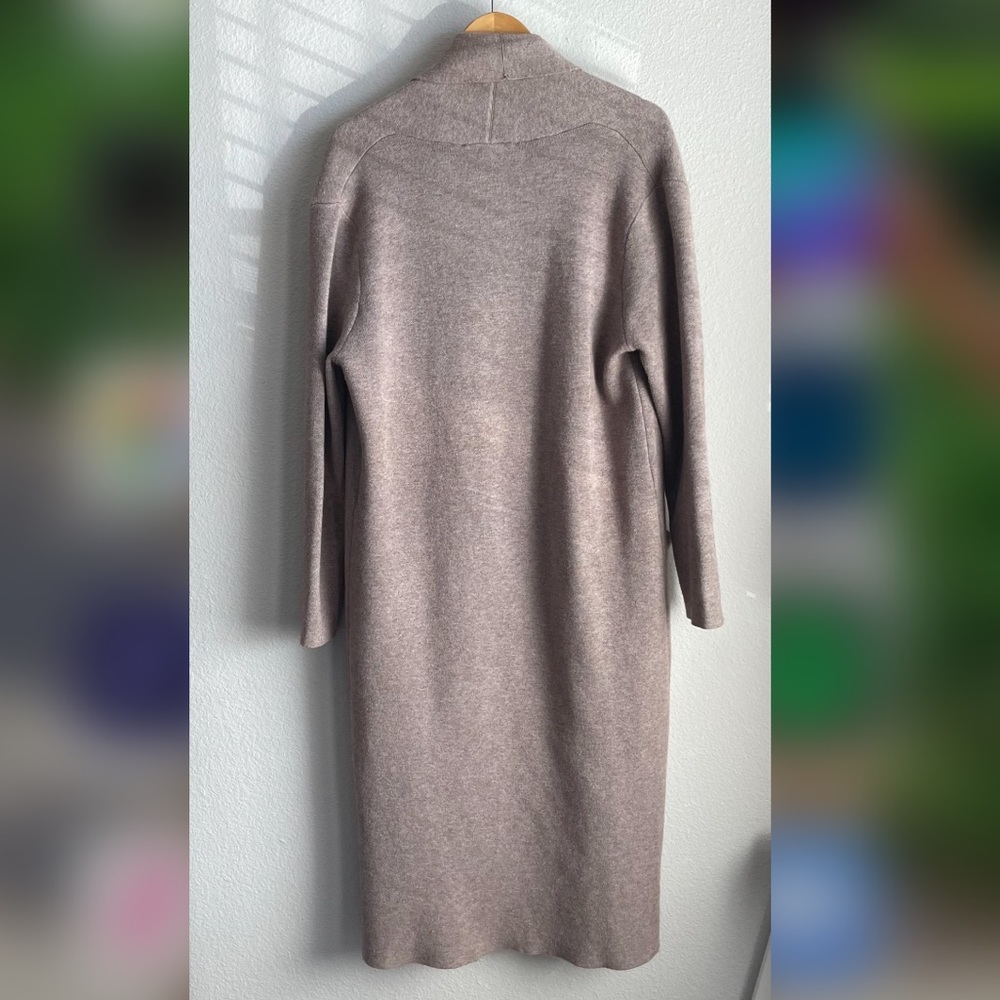 MaxSport Long Cardigan Duster Sand Nude Large - Picture 5 of 11